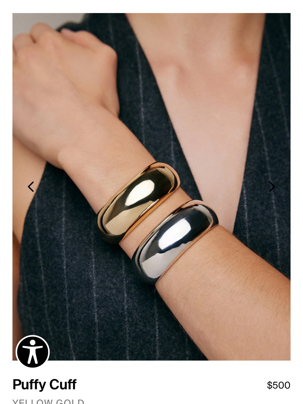 Brand New - Jennifer Fisher Gold Open Cuff Bracelet - High Shine Gold — image 3 of 3